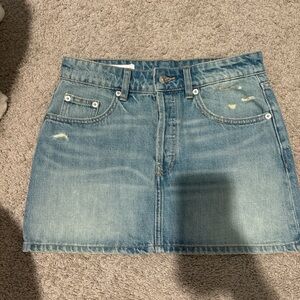 Zara Mini Denim Skirt New